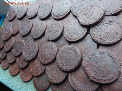100 кладовых пятаков 1763-1798 ЕМ, цена фикс - 100-3