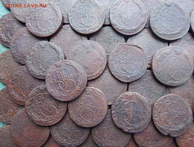 100 кладовых пятаков 1763-1798 ЕМ, цена фикс - 100-4