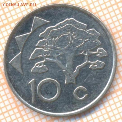 Намибия 10 центов 2012 г., до 16.03.2021 г. 22.00 по Москве - Намибия 10 центов 2012 2880а