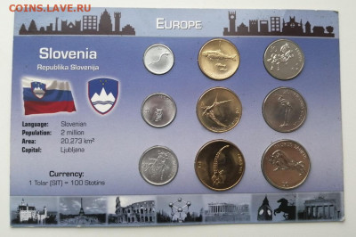 Набор монет Словения 10 стотинов - 50 толар 1992-2005гг - 1