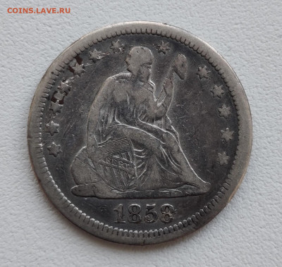 США квотер 1858 - 12