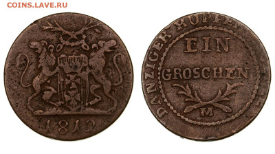 2 пенни 1821 года. - 1 гр