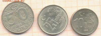 Турция 10,25,50 тыс лир, до 17.03.2021 г. 22.00 по Москве - Турция 3 мон 2891а