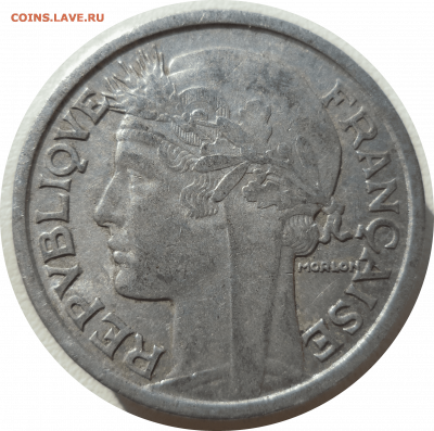 2 франка 1947 (B) г. ФРАНЦИЯ до 14.03.21 в 22:00 МСК - Rounded_20210313_103709