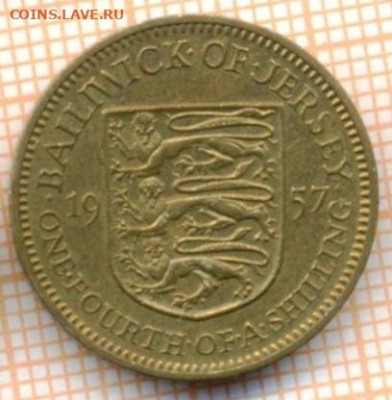 4 шиллинга 1957 г., до 19.03.2021 г. 22.00 по Москв - Джерси 1 четв шиллинга 1957 2536а