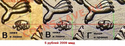 5руб2009 ММД шт.С3.12Г? - 5руб2009М-аверсыВВ и Г