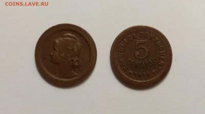 Португалия 5 сентаво 1924 года - 17.03 22:00мск - IMG_20210308_183413