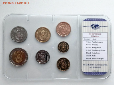 Южная Африка (ЮАР). 2008 год. Набор из 7 монет. Блистер - 2