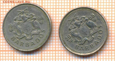Барбадос 10 центов 1998, 2000 г., фикс 15 руб - Барбадос 10 центов 2941