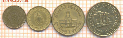 Аргентина 4 монеты, до 21.03.2021 г. 22.00 по Москве - Аргентина 4 монеты 2950а