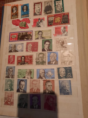 Лот марок ГДР - персоналии, сток, более 50 шт. - лот 11