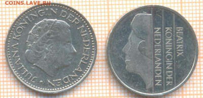 Нидерланды 1 гульден 1971,1987 г., до 21.03.2021 г. 22.00 по - Нидерланды 1 гульден 1971,87 2568а