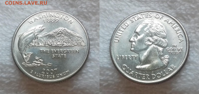 Монеты мира по фиксированной цене - США 1(4 доллара 2007 Вашингтон D 20190324_1504