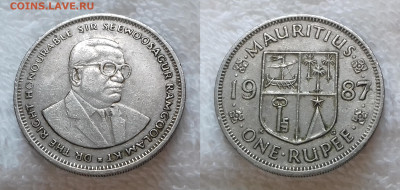 Монеты мира по фиксированной цене - МАВРИКИЙ 1 рупия 1987 20181205_1159