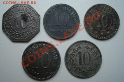 Нотгельды.( 5 шт ) 1917 г. Германия. - Изображение 3482