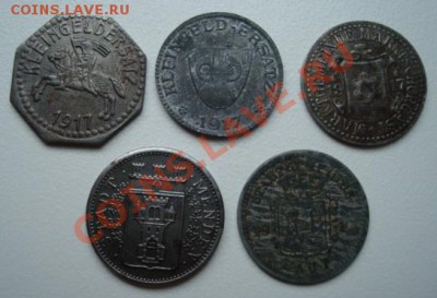Нотгельды.( 5 шт ) 1917 г. Германия. - Изображение 3483
