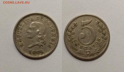 Колумбия 5 сентаво 1886 года - 19.03 22:00мск - IMG_20210206_181401