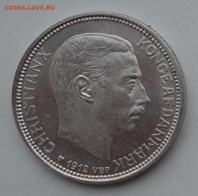 2 кроны 1912 Дания, до 19.03 в 22:00 - дан12-2