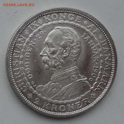 2 кроны 1906 Дания, до 19.03 в 22:00 - дан06-2