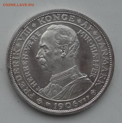 2 кроны 1906 Дания, до 19.03 в 22:00 - дан06-1