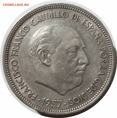 50 песет 1957 (1960) г. ИСПАНИЯ до 18.03.21 в 22:00 МСК - Rounded_20201202_150829