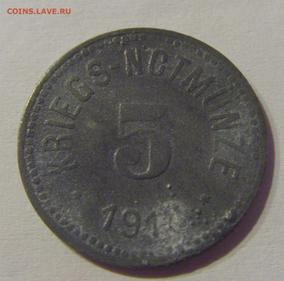 Нотгельд 5 пф 1917 Цигенрюк №1 23.03.21 22:00 М - CIMG3646.JPG