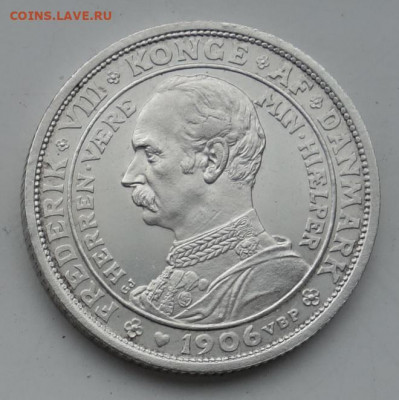 2 кроны 1906 Дания, до 19.03 в 22:00 - дан06-4