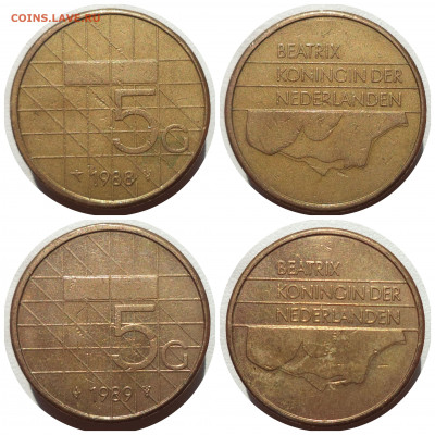 5 гульденов 1988,89,90 г. НИДЕРЛАНДЫ до 19.03.21 в 22:00 МСК - CollageMaker_20210318_180851060