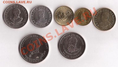 Набор монет Парагвай 7 шт, до 18.10.11 в 22.00 - Scan 40