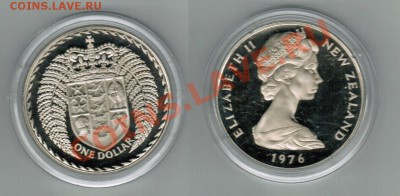 Новая Зеландия, 1 доллар 1976 Пруф - нов.зел.