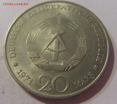 20 марок 1971 Тельманн ГДР №1Д 24.03.21 22:00 М - CIMG4966.JPG