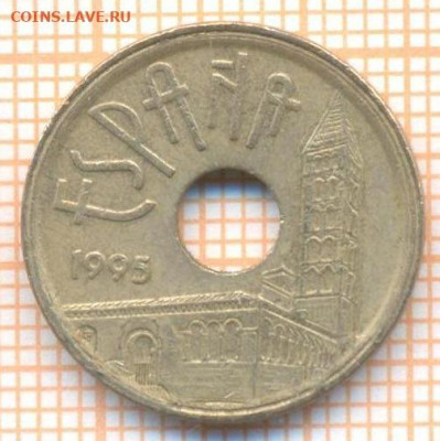 Испания 25 песет 1995 г., до 25.03.2021 г. 22.00 по Москве - Испания 25 песет 1995 2659