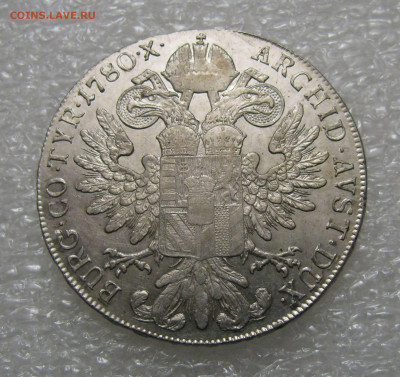 ТАЛЕР Марии Терезии 1780. Венецианская чеканка 1840 -1866 гг - МарТ80 (4).JPG
