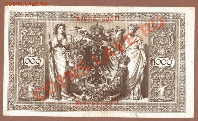 ГЕРМАНИЯ.1000-МАР.1910.СОХРАН.№2--ДО.16.10.11-21:30 МСК. - 1000 МАРОК-1910-P