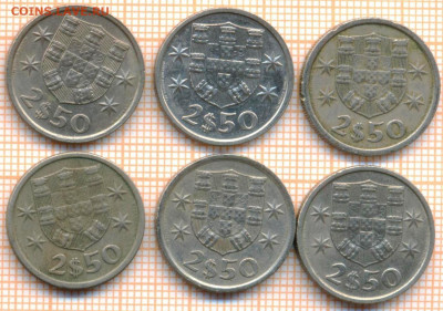 Португалия 2,5 эскудо, фикс 10 руб - Португалия 2 с пол эскудо 2904а