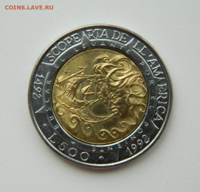 Сан-Марино 500 лир 1992 г. (Корабль) БИМ до 25.03.21 - DSCN7519.JPG