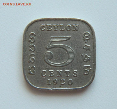 Британский Цейлон 5 центов 1920 г. до  25.03.21 - DSCN7660.JPG