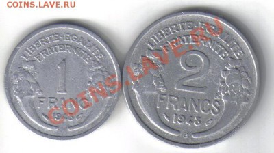 Франция 1 и 2 франка 1948 до 15.10 21.00мск - Франция-1