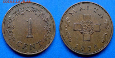 Мальта - 1 цент 1975 года до 27.03 - Мальта 1 цент, 1975