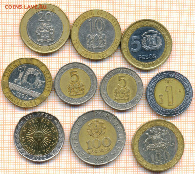 биметалл 10 монет, до 27.03.2021 г. 22.00 по Москв - биметалл 10 монет 2955