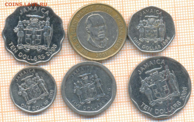 Ямайка 6 монет, до 27.03.2021 г. 22.00 по Москве - Ямайка 6 монет 2954а