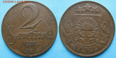Латвия 2 сантима 1932   до 28-03-21 в 22:00 - Латвия 2 сантима 1932    2819