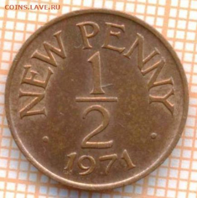 2 пенни 1971 г, до 28.03.2021 г. 22.00 по Москве - Гернси полпенни 1971 2987