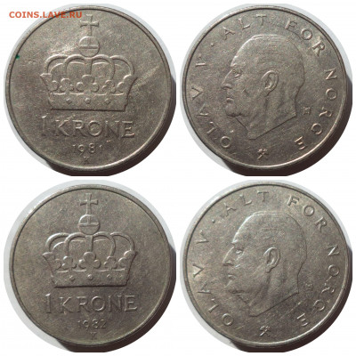 ФИКС 1 крона 1951-2007 гг. НОРВЕГИЯ до 25.03.21 в 22:00 МСК - CollageMaker_20210323_180138059