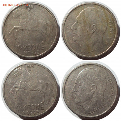 ФИКС 1 крона 1951-2007 гг. НОРВЕГИЯ до 25.03.21 в 22:00 МСК - CollageMaker_20210323_180007998