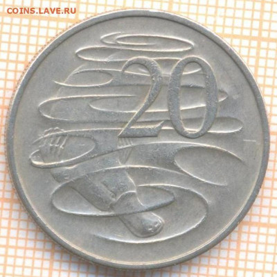 Австралия 20 центов 1966 г., до 30.03.2021 г. 22.00 по Москв - Австралия 20 центов 1966 2747а