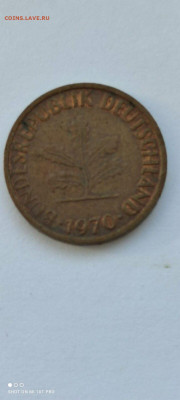 Германия 1 пфенниг 1970F - 1970Fa