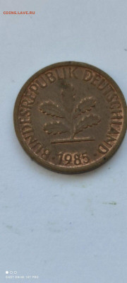 Германия 1 пфенниг 1985F - 1985Fa