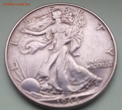 США.Half Dollar 1944. До 3.04.21г, 21-00 МСК - 1944,,,,