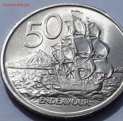 ENDEAVOUR. Нов. Зеландия 50 центов, 1967.До 3.04.21г, 21-00 - Н.З.1967.